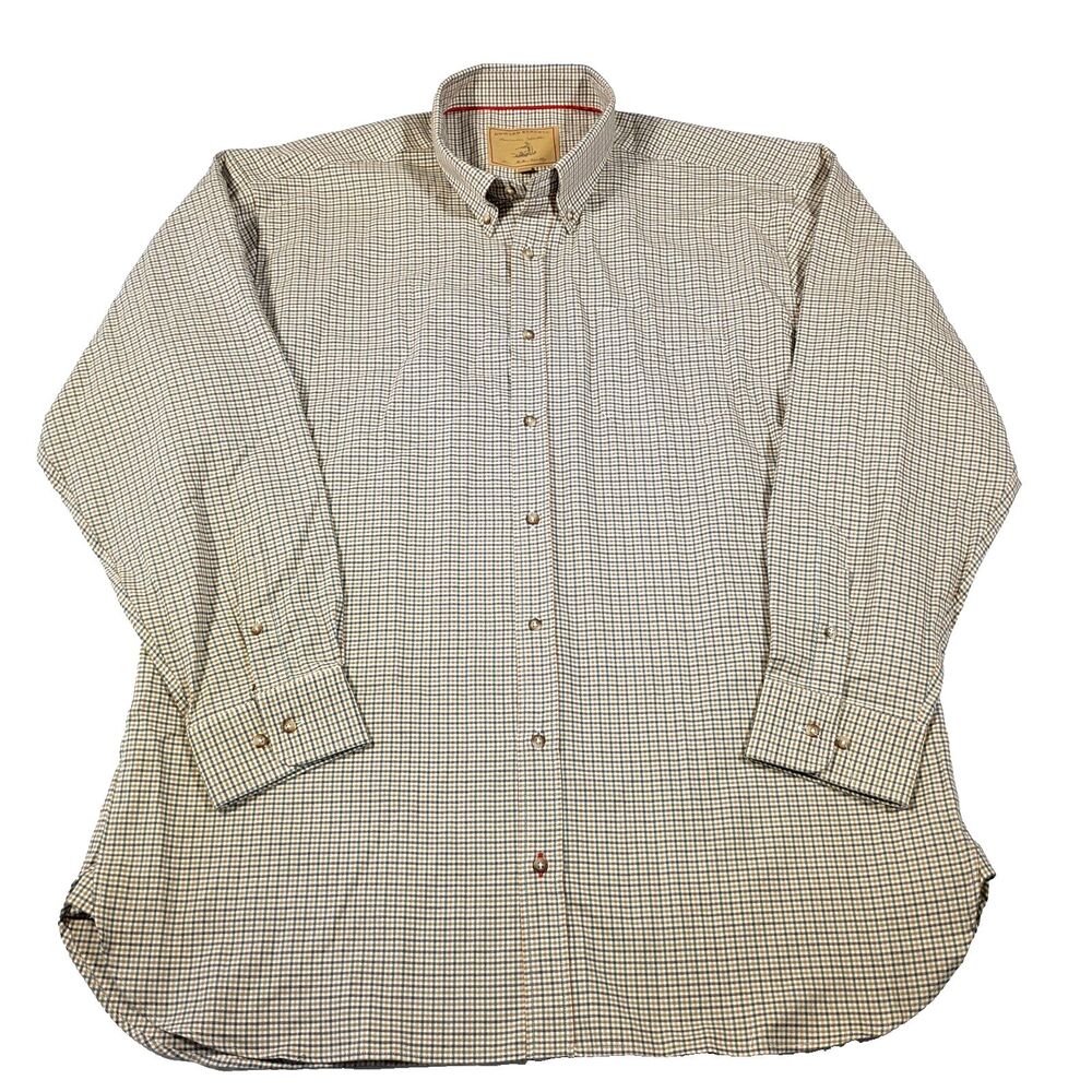 Onward Reserve Thomasville Collection XXL Cotton Wool Blend Men's Plaid Shirt